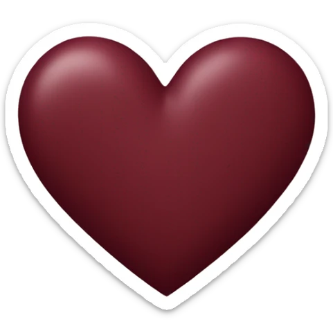maroon heart sticker