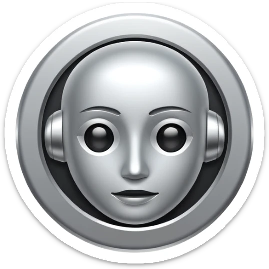 Create an emoji in which it is representing AI logo similarly like the logo of GPT but different completely different sticker