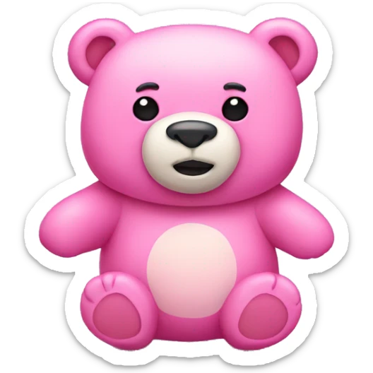 Pink bear  sticker