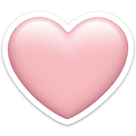 Light pink heart sticker