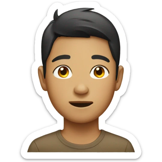 Tan Asian boy  sticker