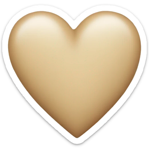 Beige heart sticker