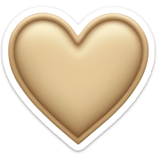 Beige heart  sticker