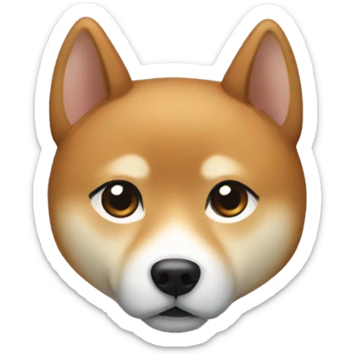 I want a Shiba Inu dog face. that was with a girl with a bob and brown hair sticker