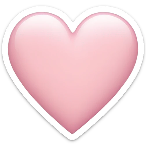 Light pink heart sticker