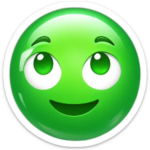 green shiny sphere sticker