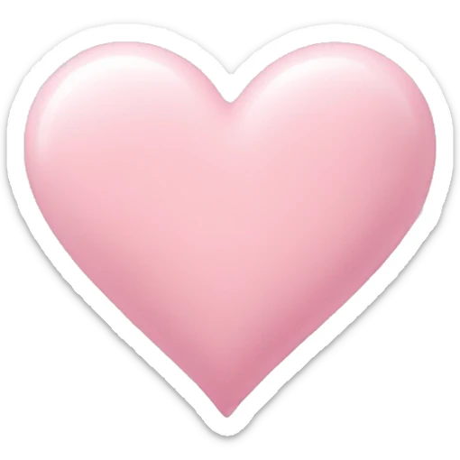 Pastel pink heart sticker
