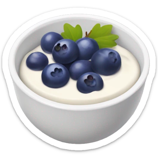 yoghurt bowl with grapes and blueberries sticker