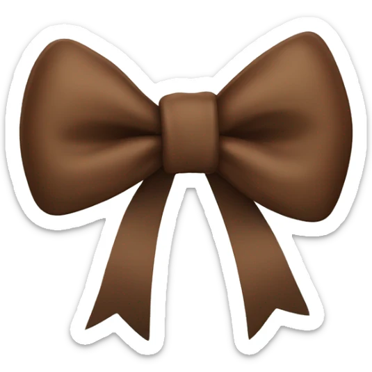 Brown bow sticker
