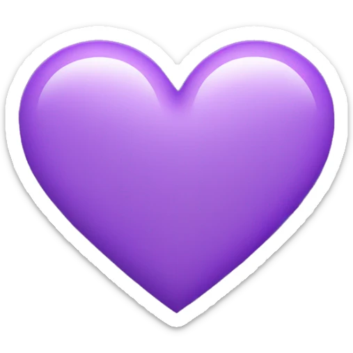 Heart violet sticker