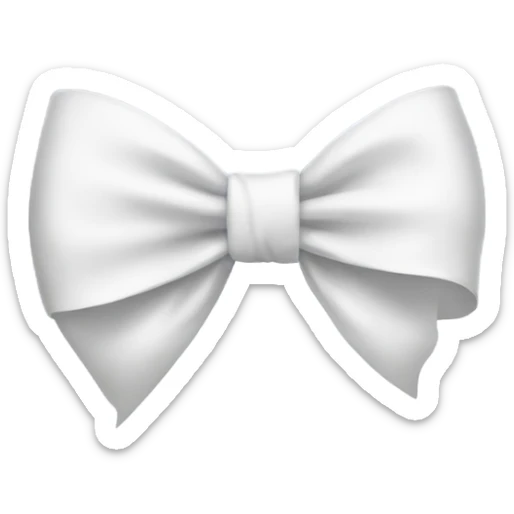 white bow sticker