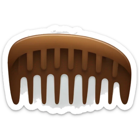 Brown comb sticker