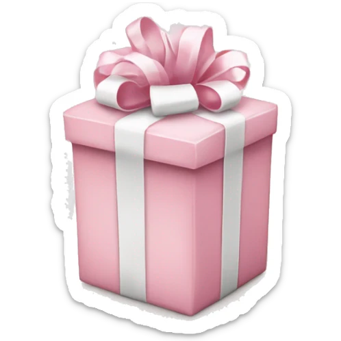 Light pink Christmas gifts under a white Christmas tree  sticker