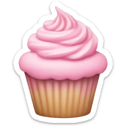 pastel pink cupcake sticker