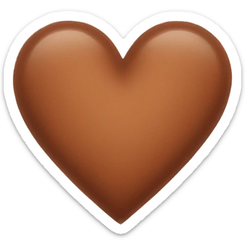 Rosy brown color heart sticker