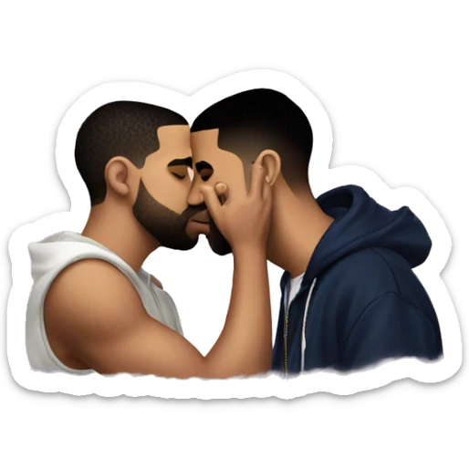 drake kissing drake kissing drake kissing drake sticker
