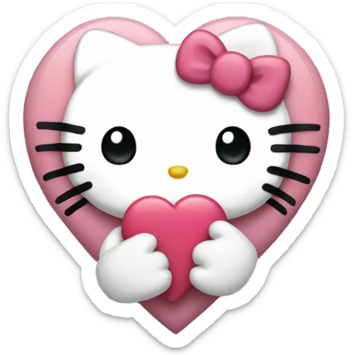 hello kitty heart sticker