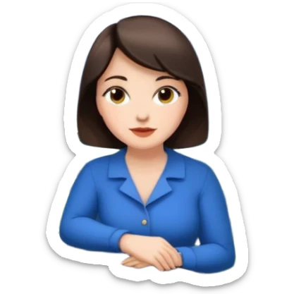 Pretty, sexy, slightly curvy white woman with short dark brown hair, riding a train through the Alps Mountains sticker