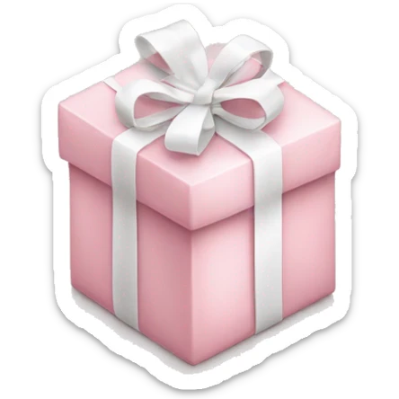 Light pink Christmas gifts under a white Christmas tree  sticker