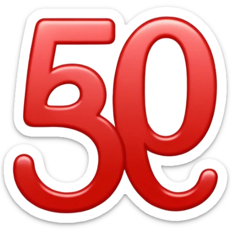 number 5000 in expressive handwritten style of 100 emoji, red ink, double underline, energetic flair sticker