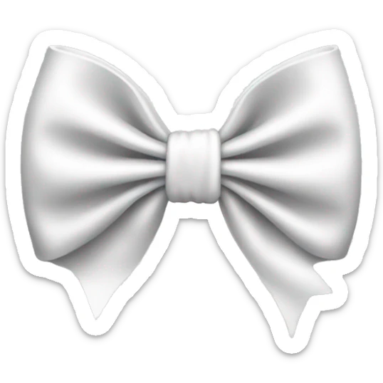 White bow sticker