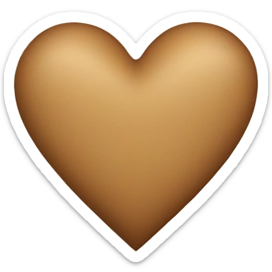 light brown heart sticker