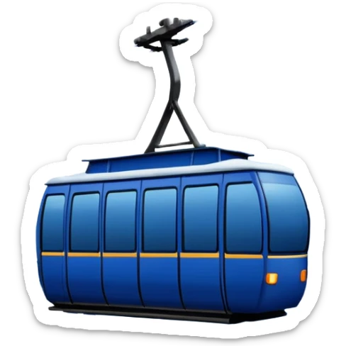 create cablecsr emoji in winter witht he logo of Bergbahnen Adelboden Lenk. make it dark blue. and add the words: Lenk  sticker