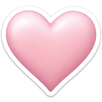 Light pink heart sticker