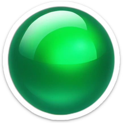 green shiny sphere sticker