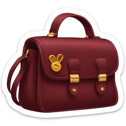 Dark red designer bag sticker
