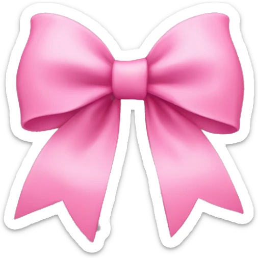 Cute pink bow sticker
