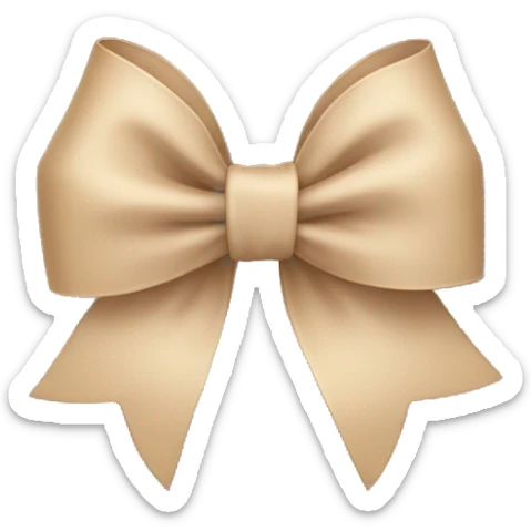 Beige bow sticker