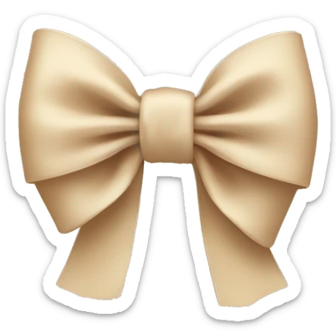 Beige bow sticker