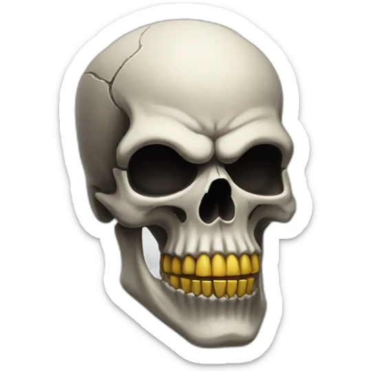cool badass skull sticker