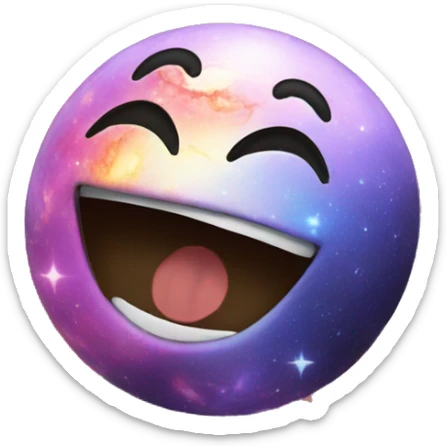 Galaxy laughing emoji  sticker