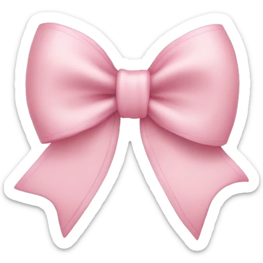 A light pink bow sticker