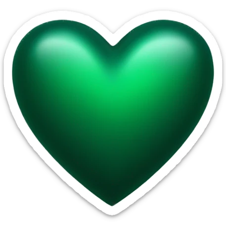 Dark green heart sticker