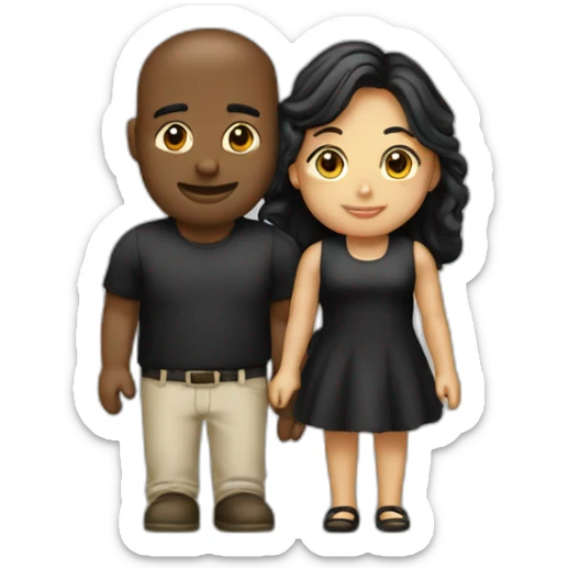 Couple homme blanc et femme noire sticker