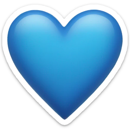 Blue heart  sticker