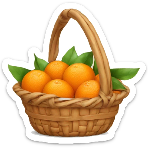 basket of orange  sticker