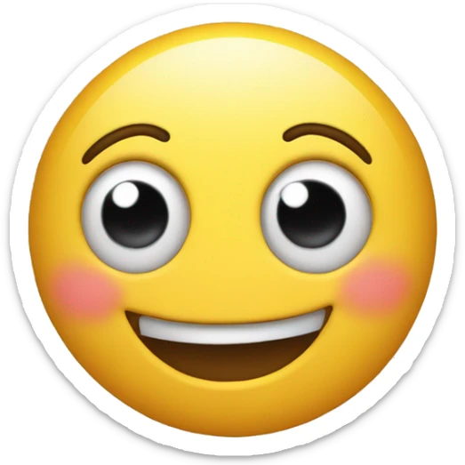 Make an emoji that has heart eyes and looks like it's very happy, excited, and happy to see something sticker