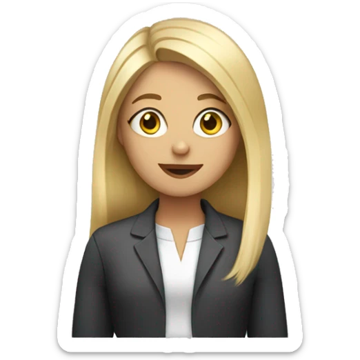 SOCIAL MEDIA MANGER,  A GIRL WITH BLONDE HAIR sticker