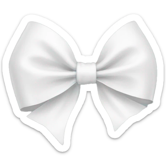 White bow sticker