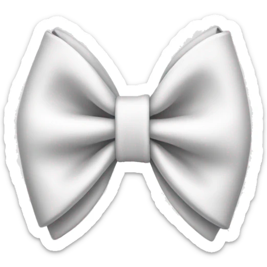 White bow sticker