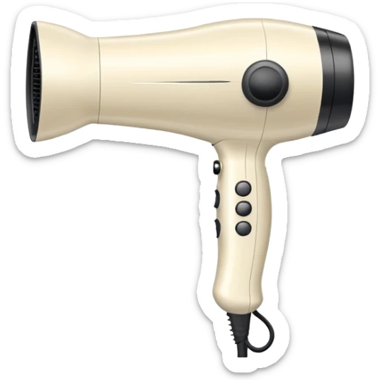 Cream hair dryer sticker