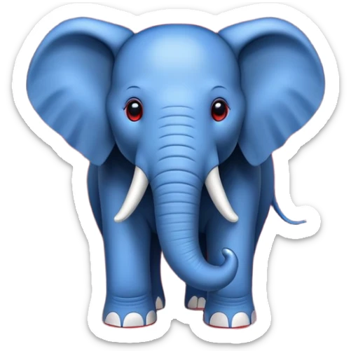 Republican Party elephant but in a Game Of Thrones Intro Sigil Form - in a square picture frame in Republican Party colors sticker