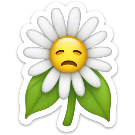 Crying Daisy sticker