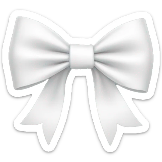 White bow sticker