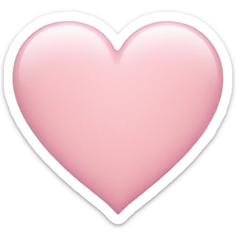 Light pink heart sticker