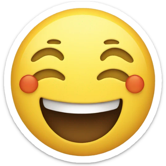 Smiley face raising sticker